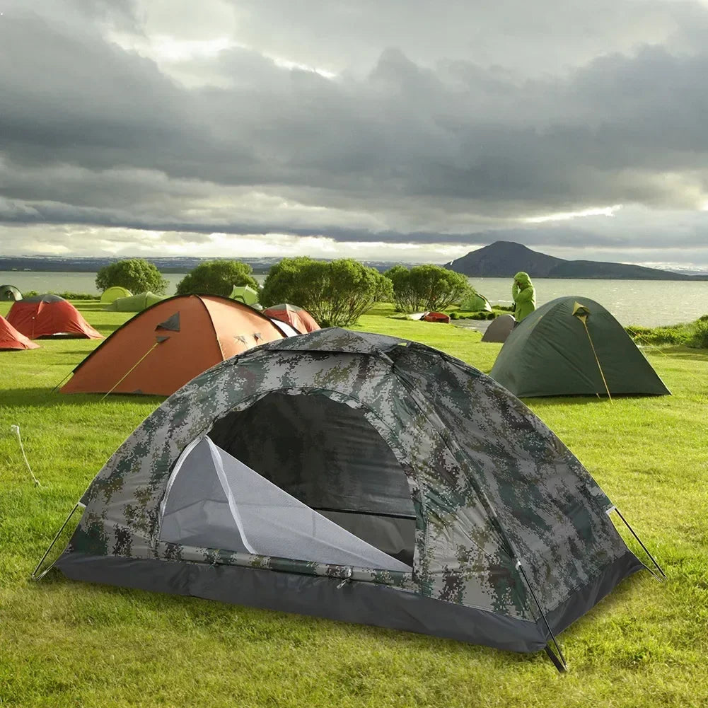 SPORTFUNSF Single 2 Person Ultralight Portable Camping Garden Tent With Anti-UV Coating Waterproof Outdoor Hiking Travel Tent
