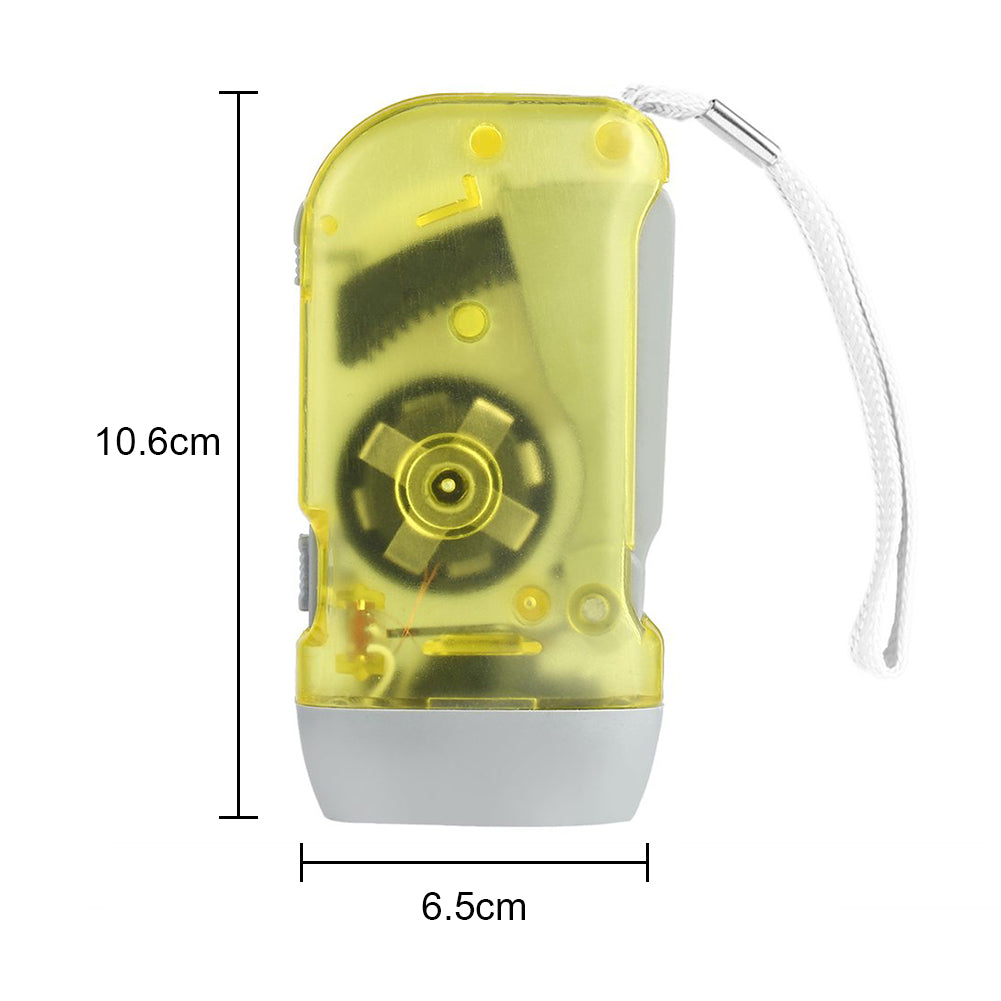 Hand Crank Flashlight: LED Dynamo Emergency Camping Torch