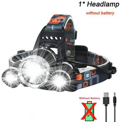 USB Rechargeable Headlamp: Powerful LED Flashlight Lantern