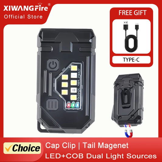 Mini Keychain EDC Flashlight - Rechargeable Magnetic Torch