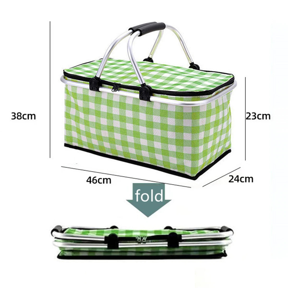Picnic Basket: Thermal Insulated Picnic Bag - Large Waterproof Cooler Box