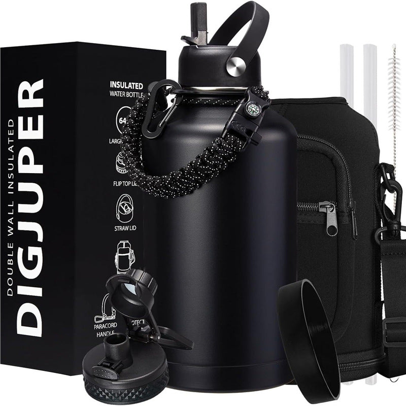 Steel Sports Water Bottle 64oz - Ultimate Hydration Set