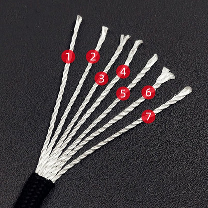 7 Cores 550 Paracord Rope - 4mm Outdoor Camping Survival Cord
