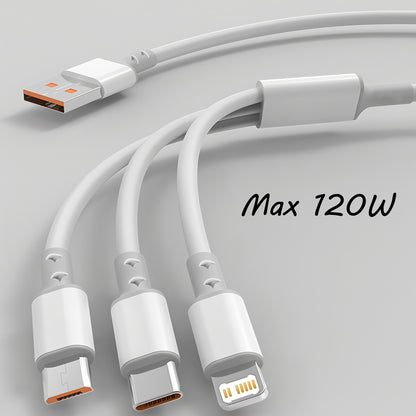 USB Charger Cable: Micro USB, Type C for iPhone & Samsung