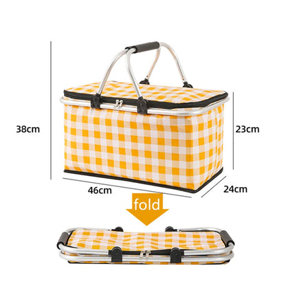 Picnic Basket: Thermal Insulated Picnic Bag - Large Waterproof Cooler Box