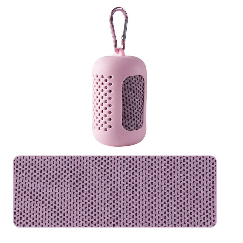 Cooling Quick Dry Towel: Silicone Wrapped for Sports & Beach