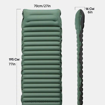 Inflatable Mattress & Camping Pillow - Moisture-Proof Pad
