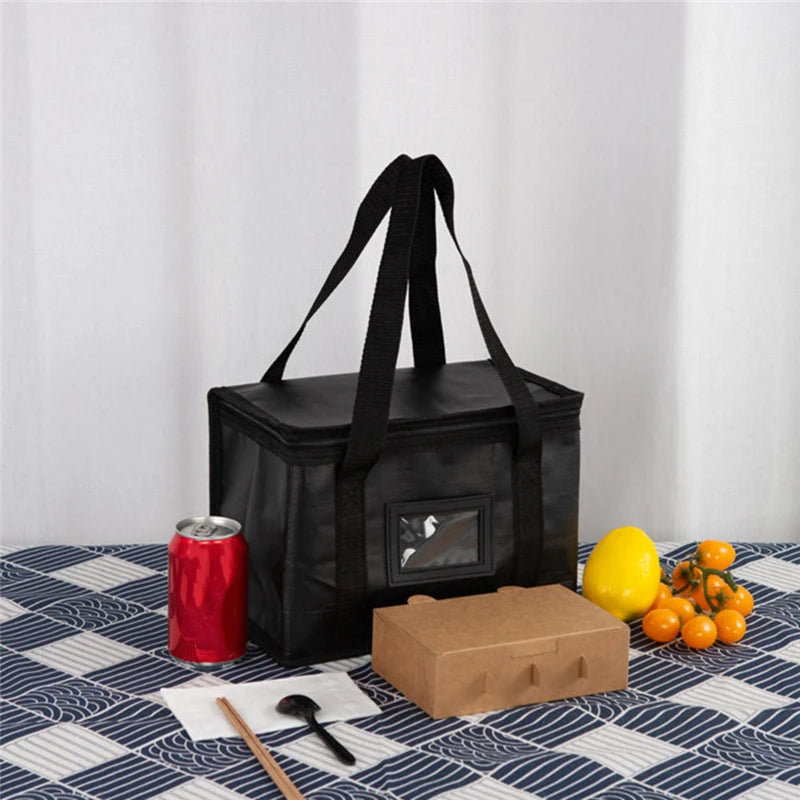 16L Insulated Thermal Cooler Bag Insulation To Keep Cold Large Capacity Portable Lunch Bag Zip Picnic Camping Tin Foil Food Bag