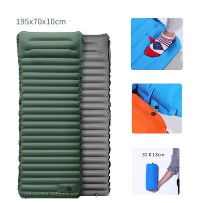 Inflatable Mattress & Camping Pillow - Moisture-Proof Pad