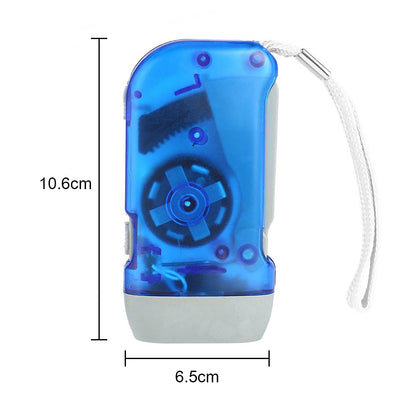 Hand Crank Flashlight: LED Dynamo Emergency Camping Torch